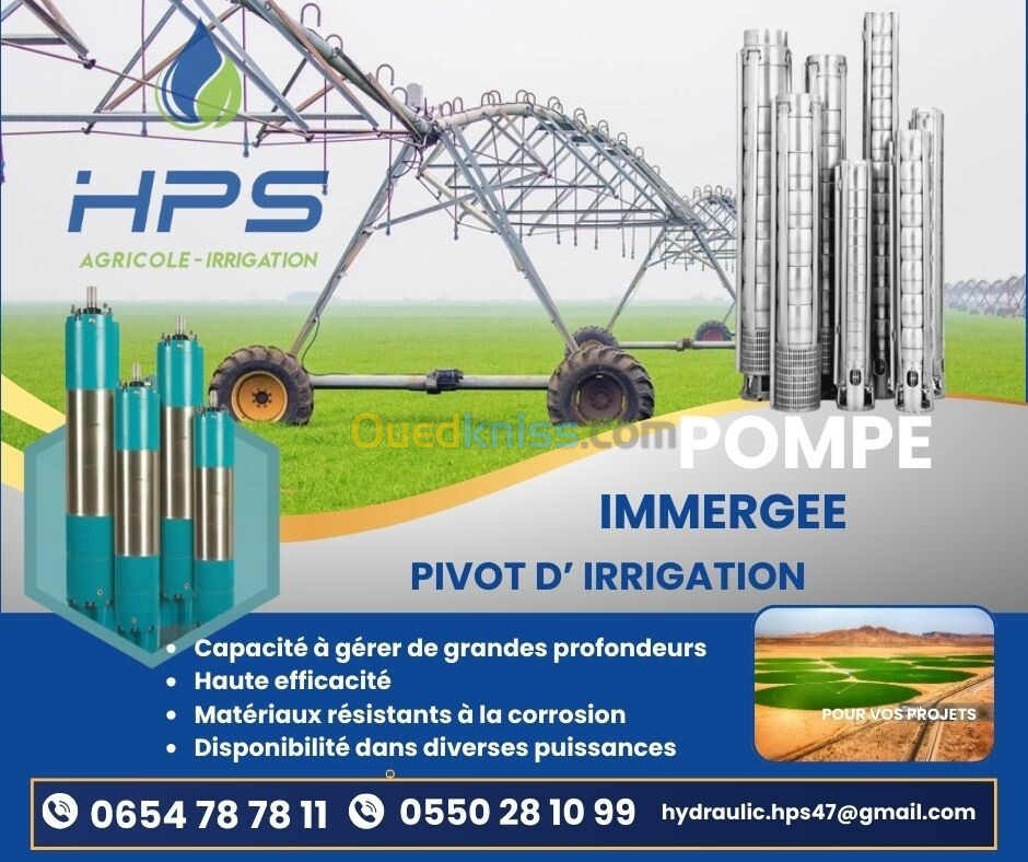 Vente De Matériel Et D'outils D'irrigation ,Agricole ET Tous Types De Pompes ET Hydraulique