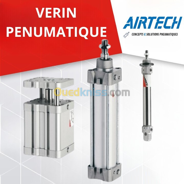 VERIN - VERIN PNEUMATIQUE - vérin compact - vérin carré - vérin de guidage - compresseur 