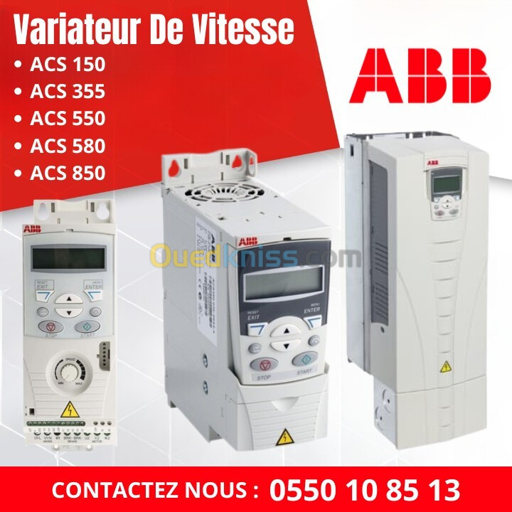 Variateurs de vitesses ABB ET Démarreur progressif : ACS150 - ACS355 - ACS580