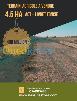 Vente Terrain Agricole Djelfa Djelfa