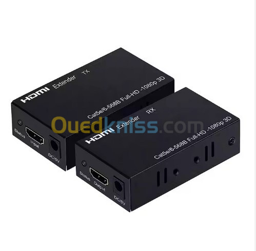 Extenseur HDMI de 120 mètres sur un seul câble CAT 5E/6, supporte 3D et 1080P