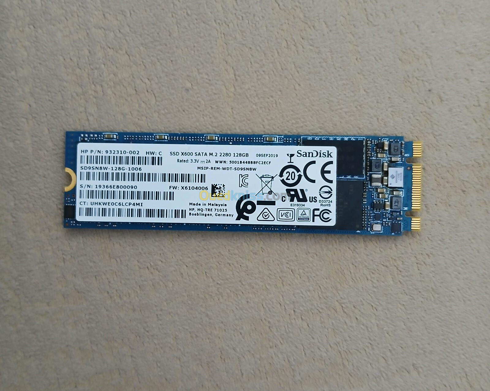 SSD NVME 128GB 256GB 512GB SAMSUNG et WD et SK hynix Original