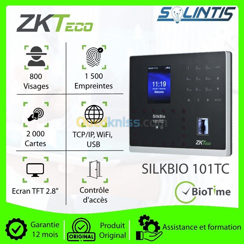 Terminal de pointage et de contrôle d'accès faciale, empreinte, carte ZKTeco SILKBIO