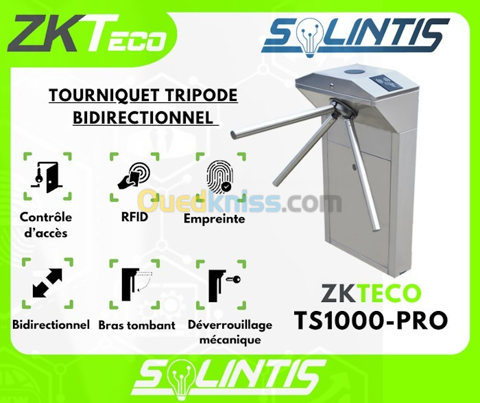 Tourniquet Tripode ZKteco TS1000 Pro