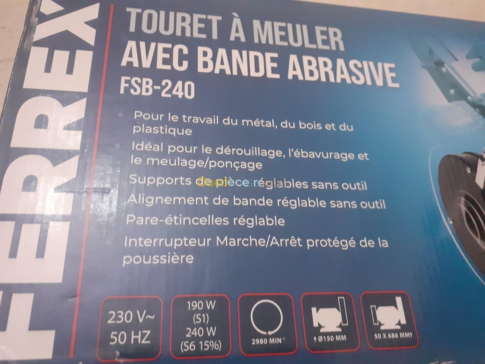 Touret à meuler Ferrex avec bande abrasive 230v