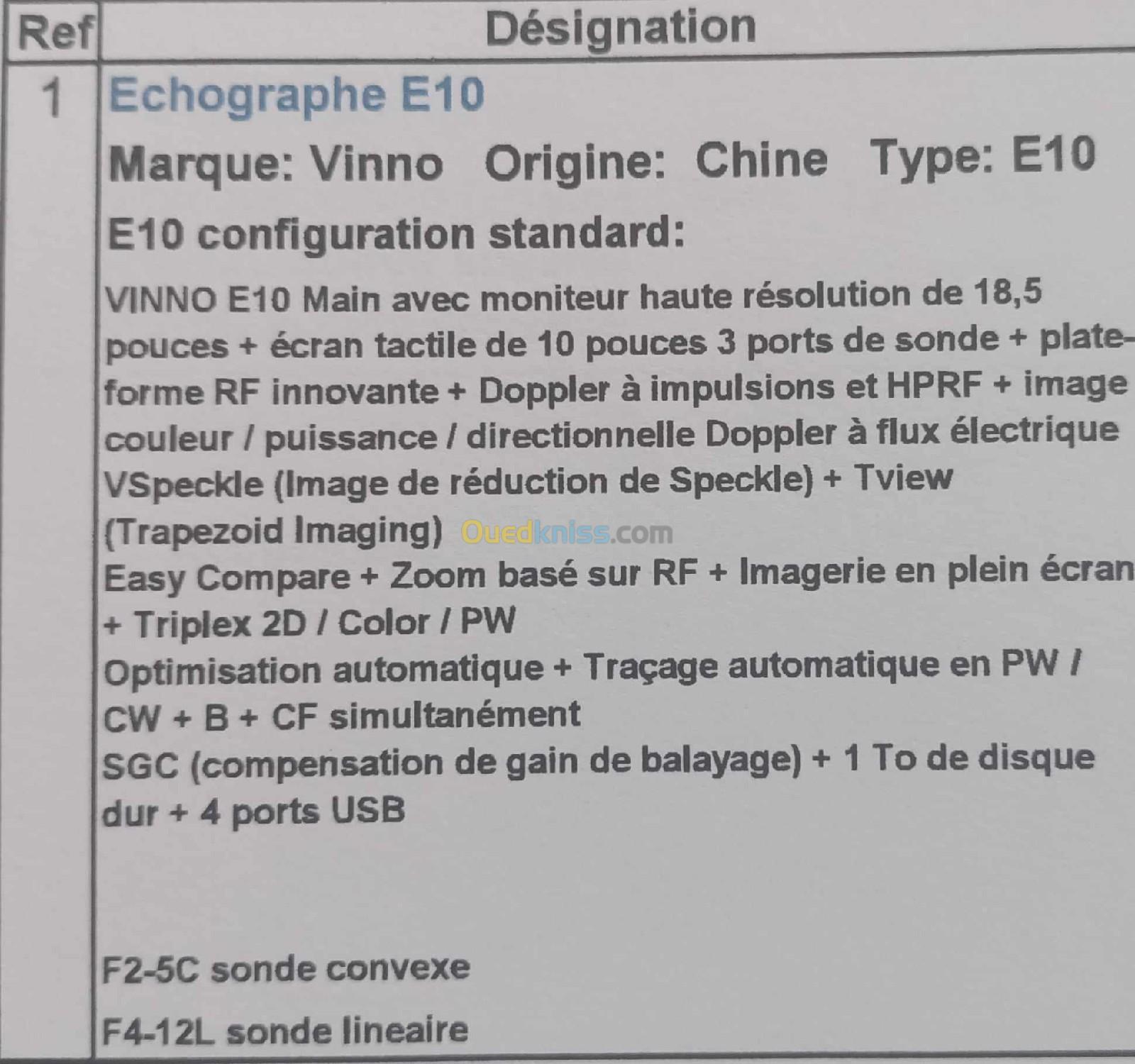 Échographe vinno E10