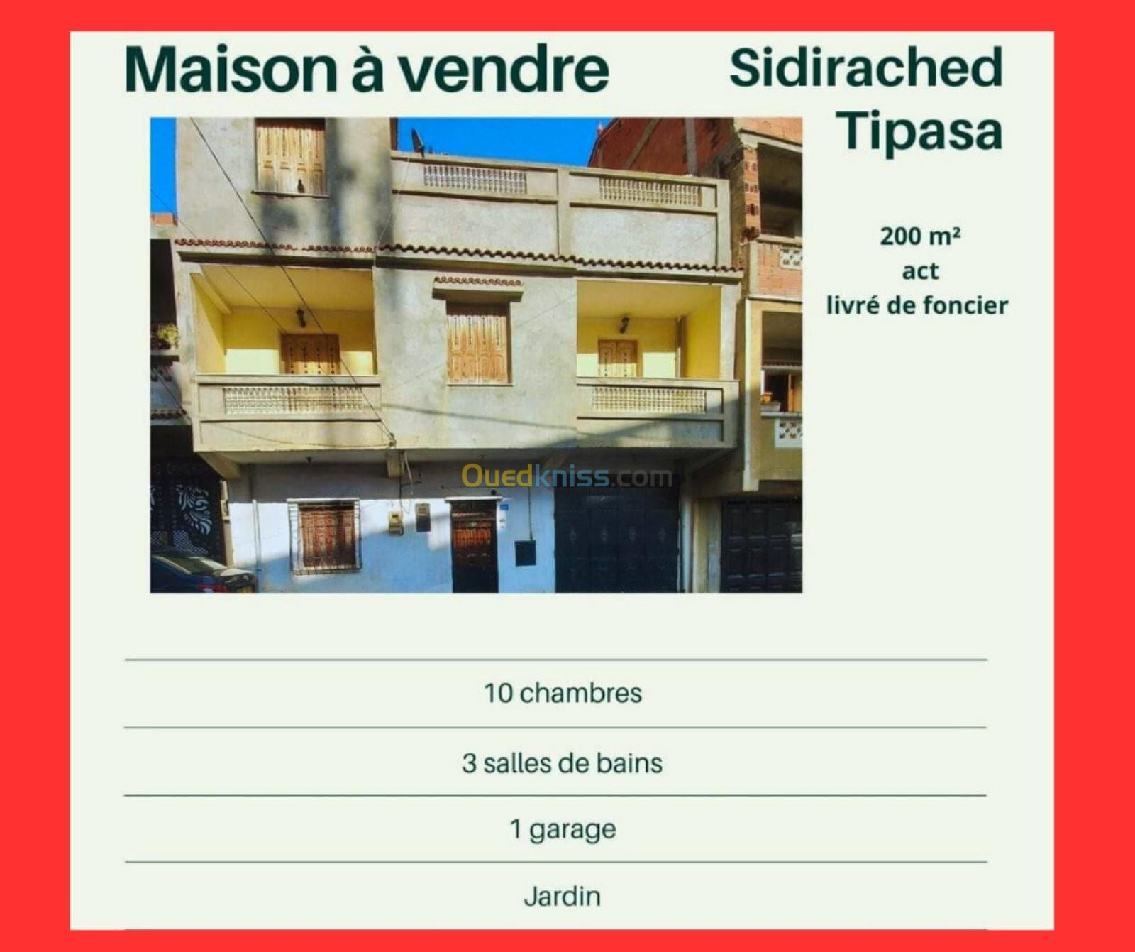 Vente Villa Tipaza Sidi rached