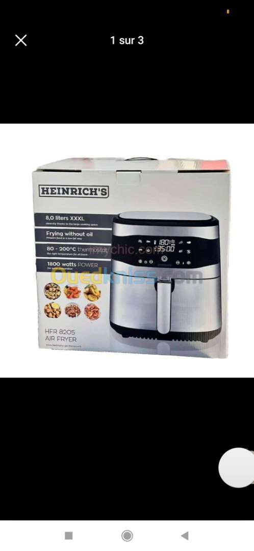 Friteuse air fryer Heinrich's 