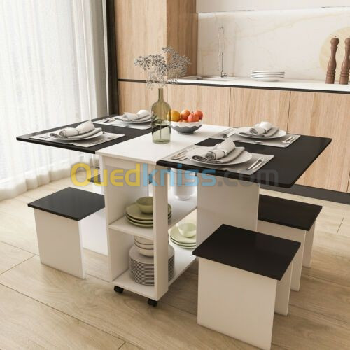 Table pliable 5 pièces طاولة قابلة للطي 5قطع 