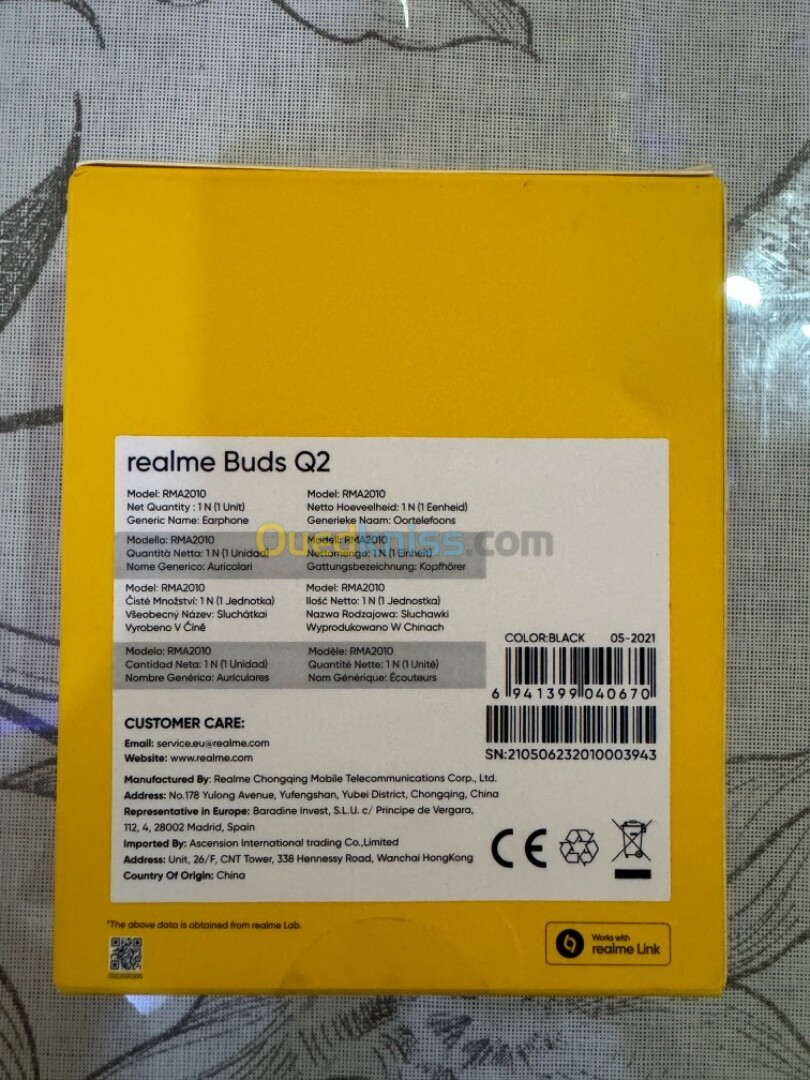 ÉCOUTEUR BLUETOOTH REALME BUDS Q2