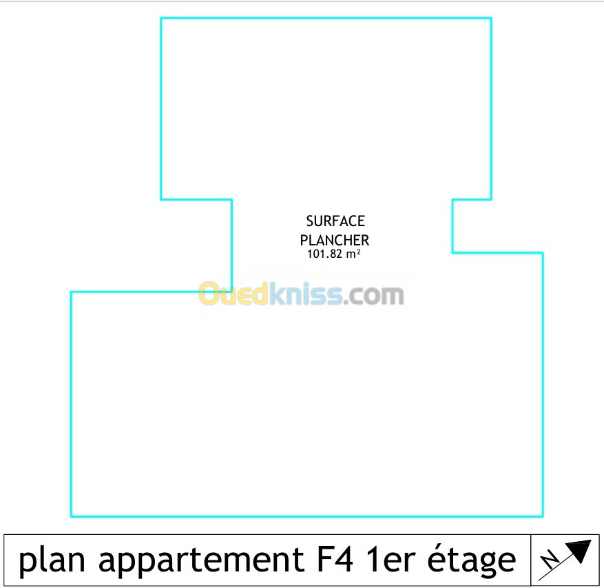 Vente Appartement F4 Alger Bordj el kiffan