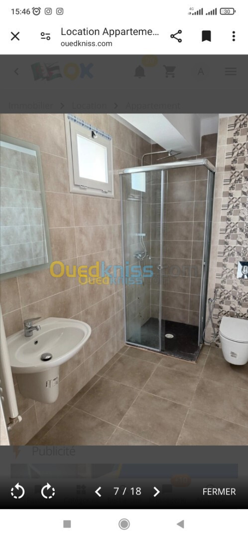 Location Appartement F4 Alger Ouled fayet