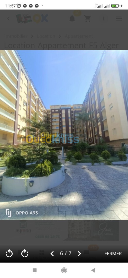 Location Appartement F3 Alger Ouled fayet