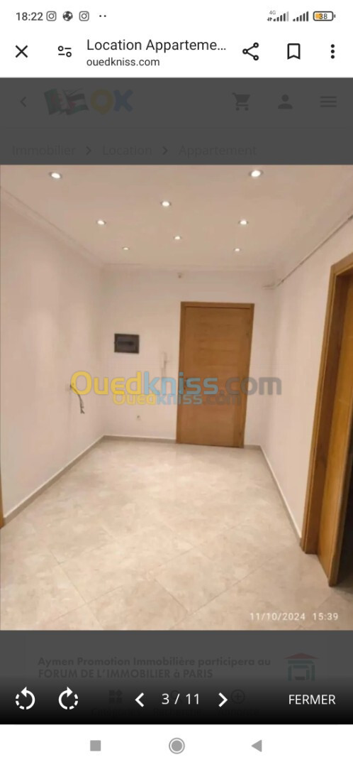 Location Appartement F4 Alger Ouled fayet