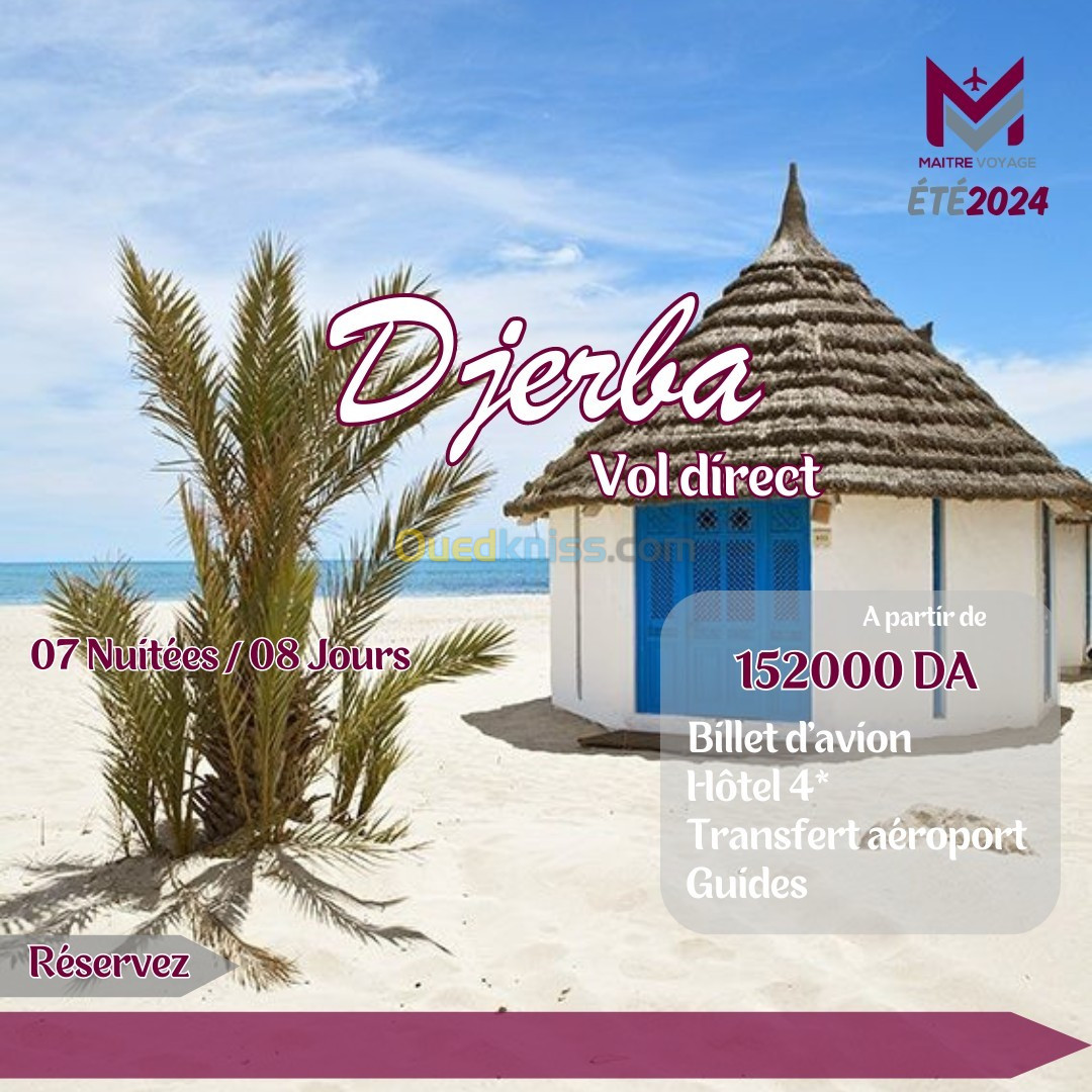 DJERBA VOL DIRECT SEPTEMBRE 2024