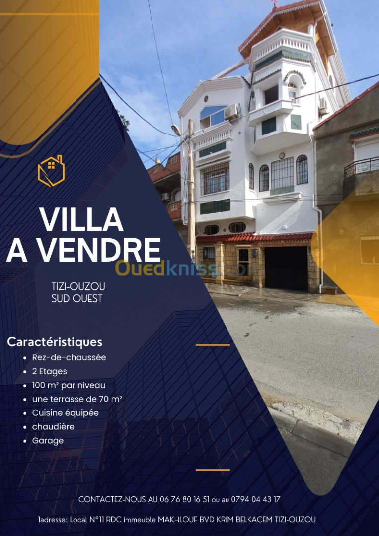 Vente Villa Tizi Ouzou Tizi ouzou