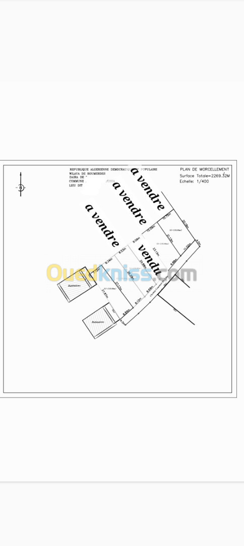 Vente Terrain Boumerdès Ouled moussa