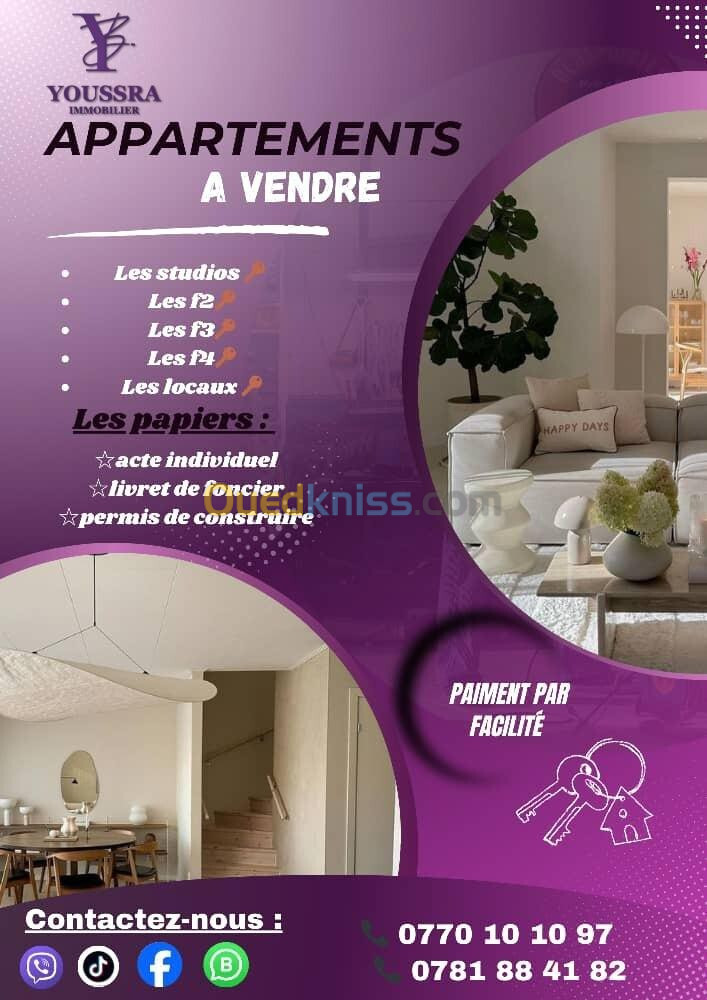 Vente Appartement F4 Boumerdès Boudouaou