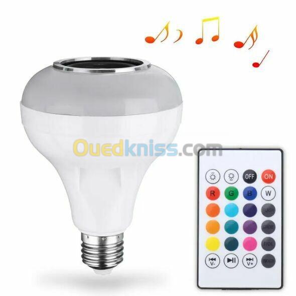 مصباح LED متعدد الألوان مدمج بمكبر الصوت - Lampe de Musique LED Multicolores