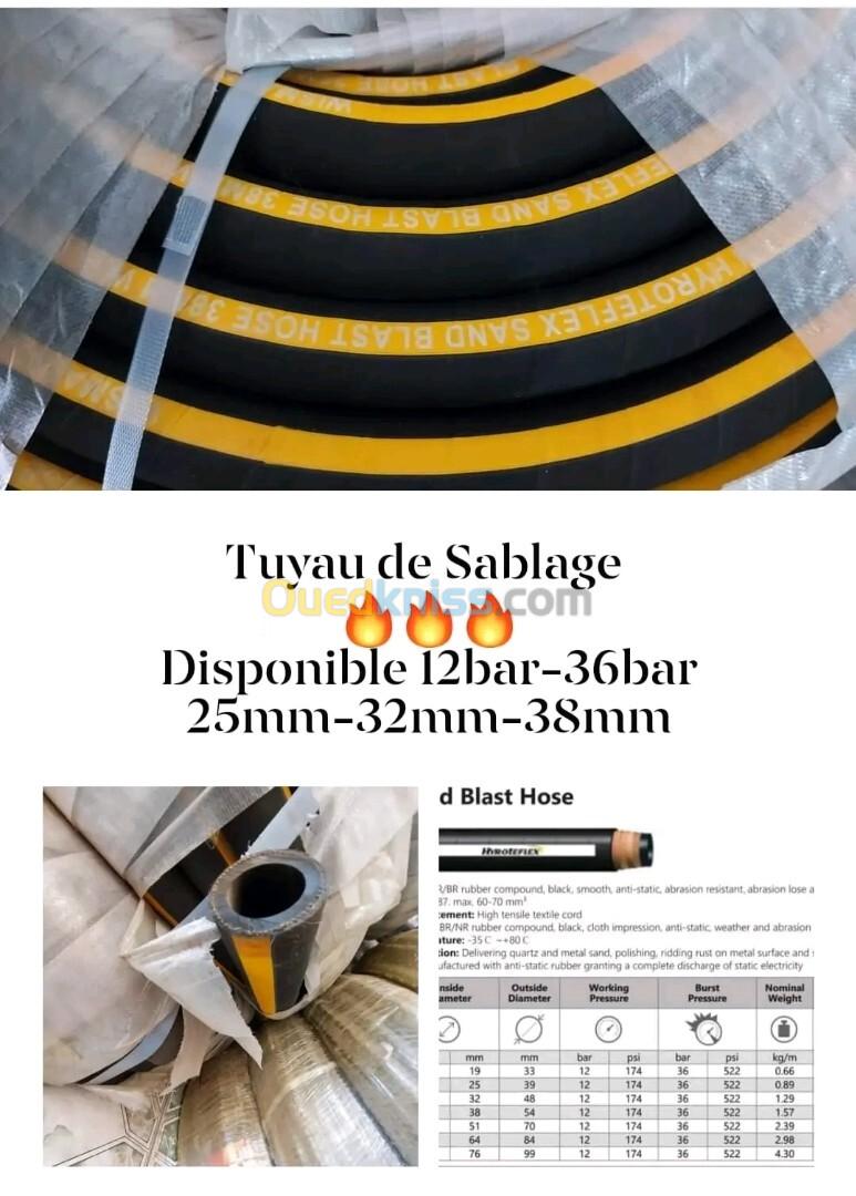 Tuyau Alimentaire/extraction/pression hydraulique/oil hose/sablage/dépotage pr ciment..