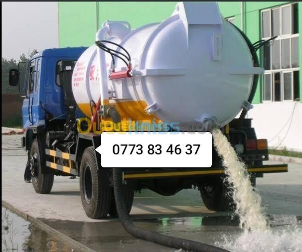 Camion Débouchage canalisation curage vidange تنضيف في تسريح جميع قنوات الصرف الصحي 