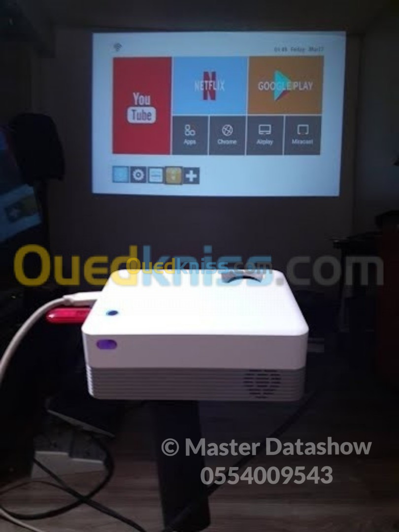 Data show projecteur Android 5000 Lumens WIFI Bluetooth ضمان 06 أشهر