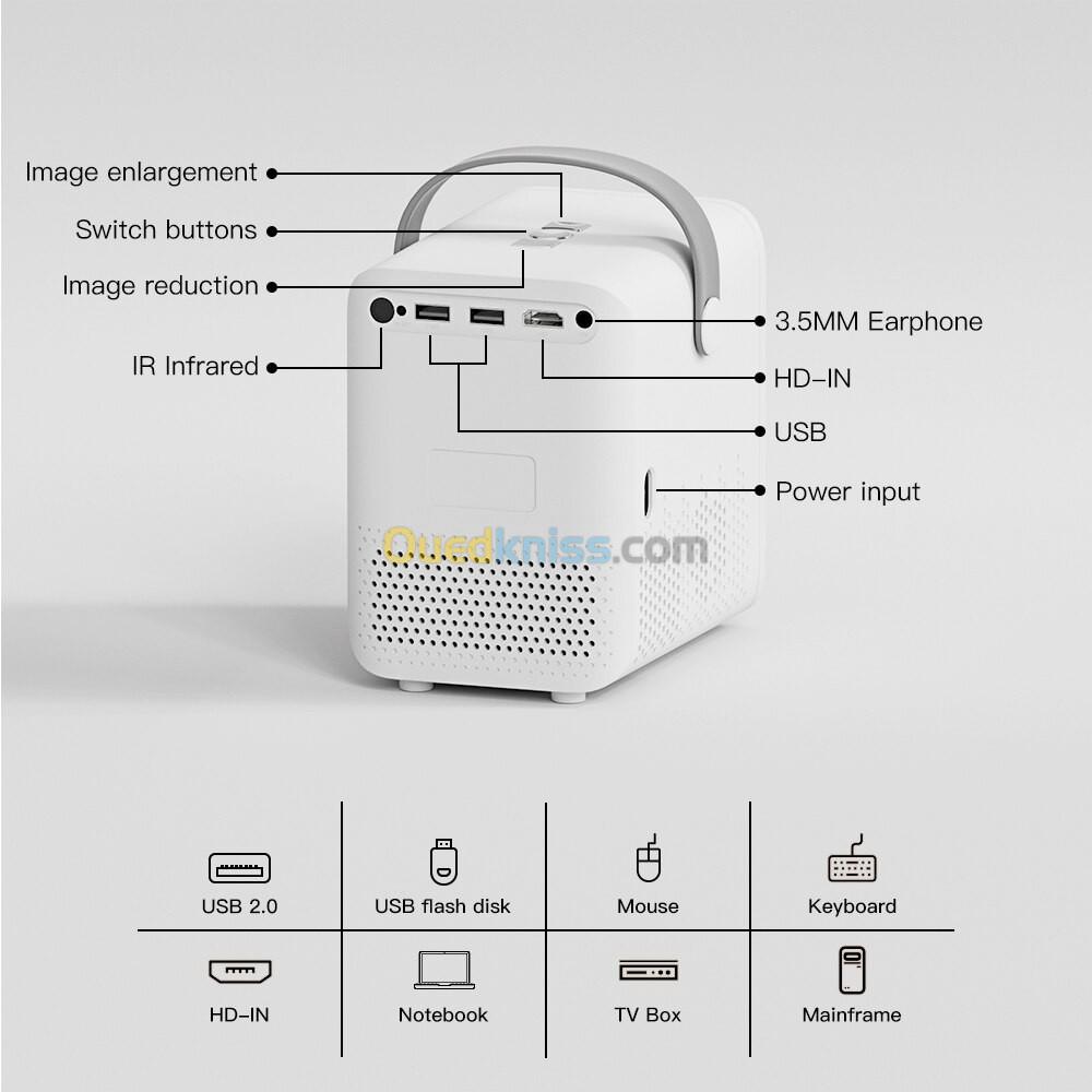 Datashow P10 Smart 4k wifi 4gb/64gb bleutooth 6000 lumens Android 10 ضمان 06 اشهر 