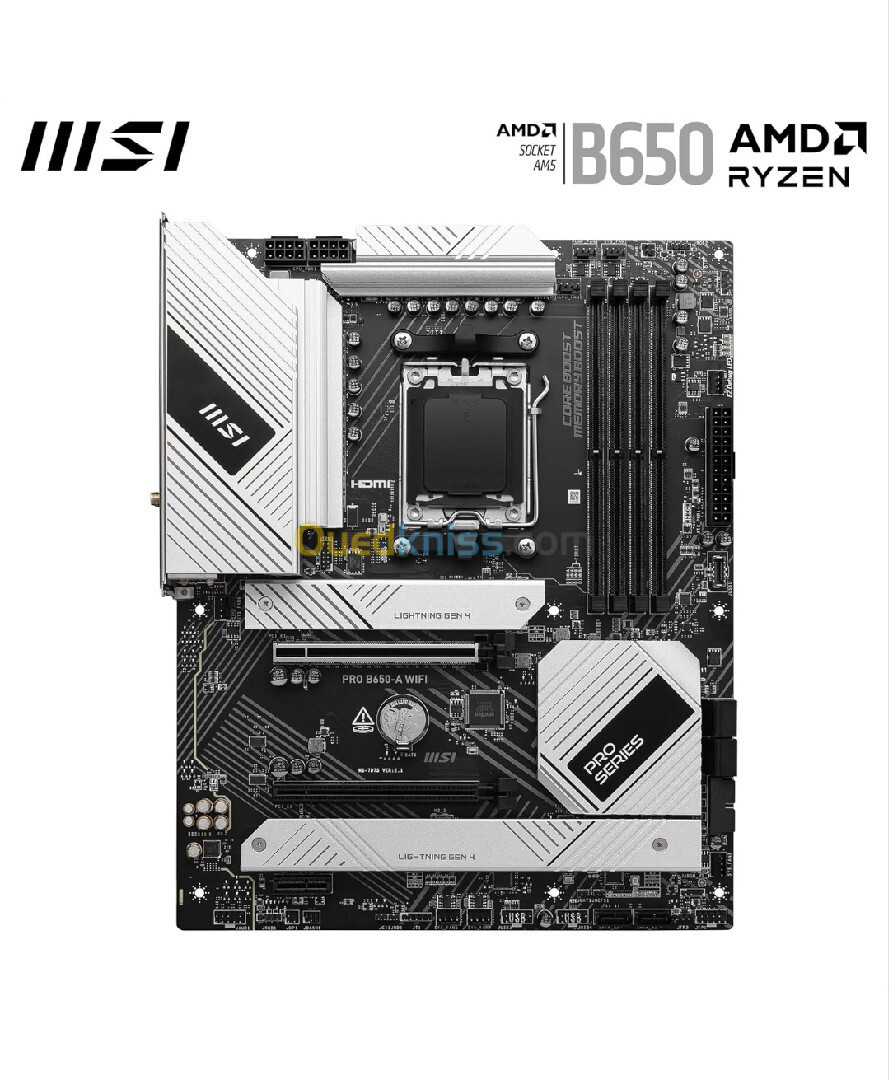 Carte mère MSI Pro B650-A WiFi+ CPU Ryzen 5 7600X