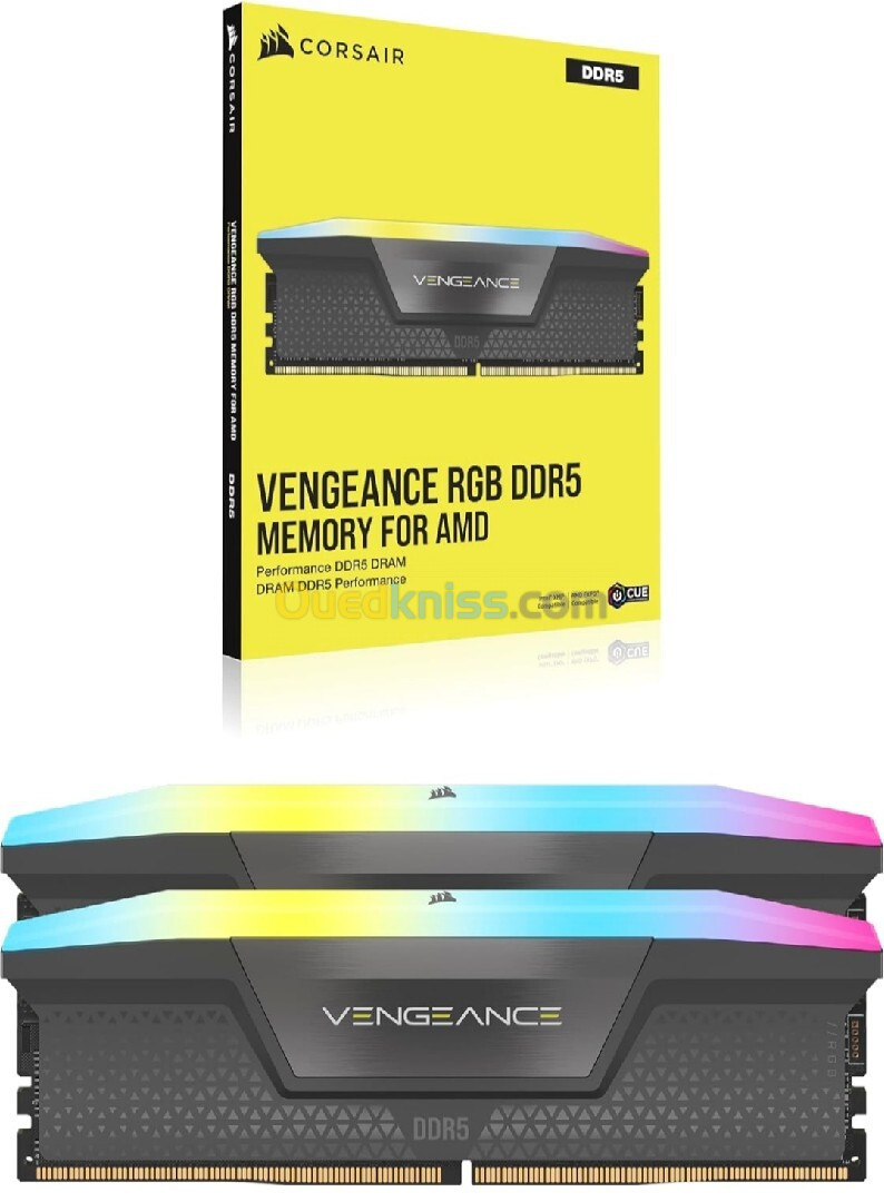 RAM CORSAIR Vengeance RGB DDR5 32GB (2x16GB) DDR5 6000MHz CL3