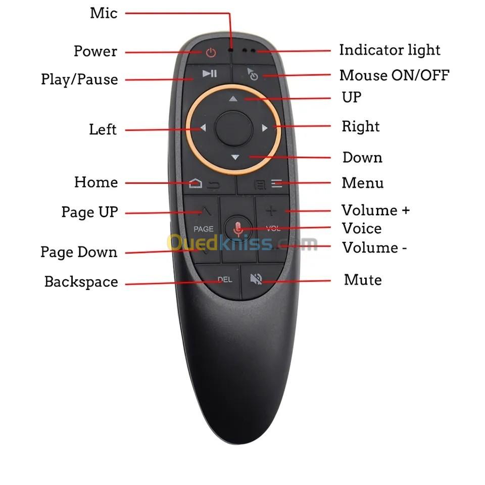 Générique Télécommande Air Mouse G10S avec Gyroscope Sans Fil 2.4G