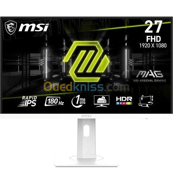 ECRAN MSI 27 MAG 274PFW IPS 1MS FHD 180HZ HDR READY WHITE