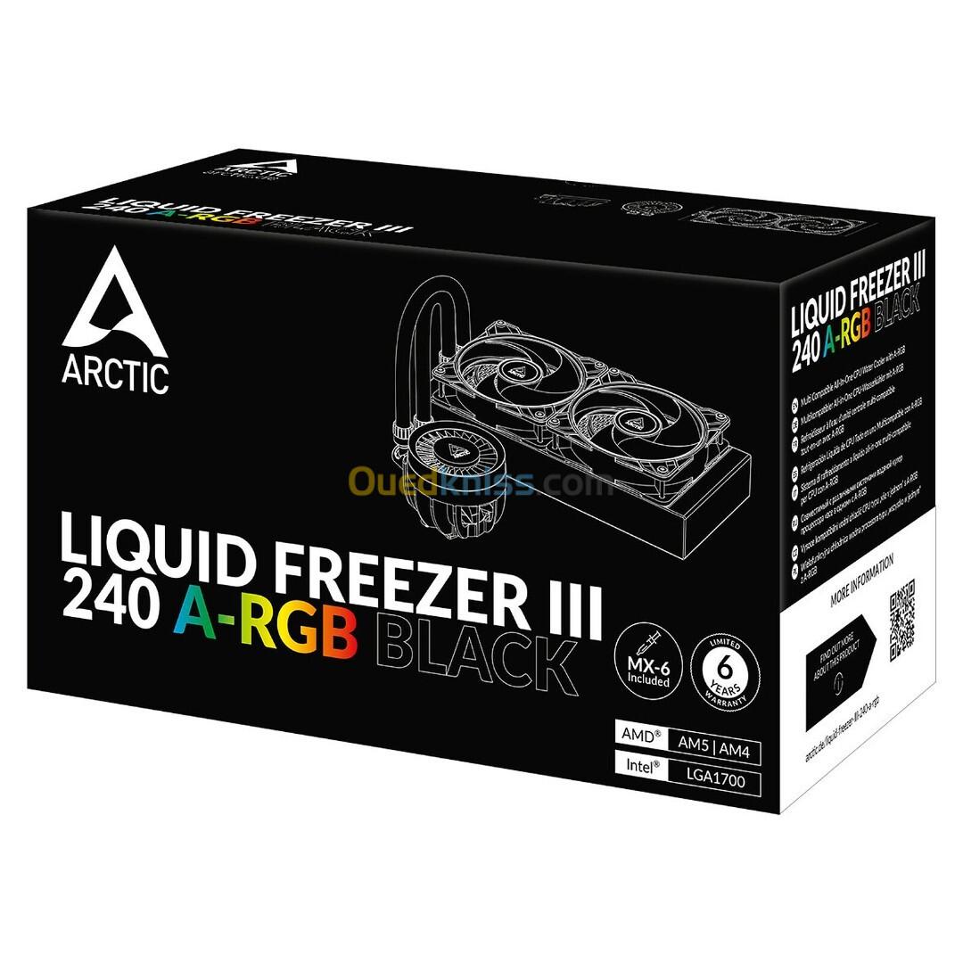  WATERCOOLING ARCTIC LIQUID FREEZER III 240 ARGB BLACK LGA1700 & AM5