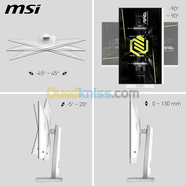 ECRAN MSI 27 MAG 274PFW IPS 1MS FHD 180HZ HDR READY WHITE