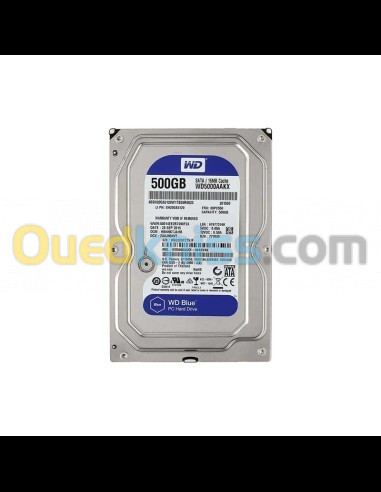 DISQUE DUR HDD INTERNE 3.5" 500GB SATA WD/SEAGATE/HITACHI