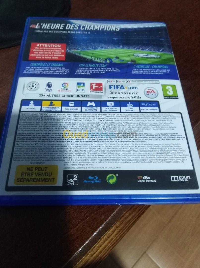 DVD PS4 Blue ray FIFA19