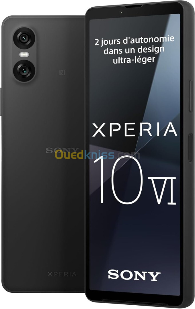 Sony Xperia 10 VI Noir - 6.1 Pouces 21:9 Wide OLED - Trois Longueurs Focales - Prise Jack 3.5 mm - Android 14 - 128GO - 8GO RAM