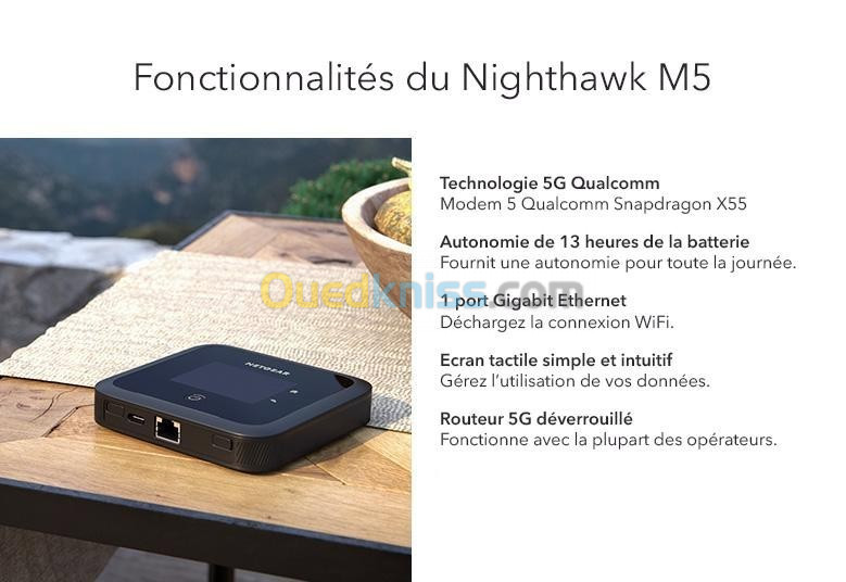 NETGEAR Routeur mobile - Nighthawk M2  - Point d'accès mobile - 4G LTE - 1 Gbits - GigE. 802.11ac