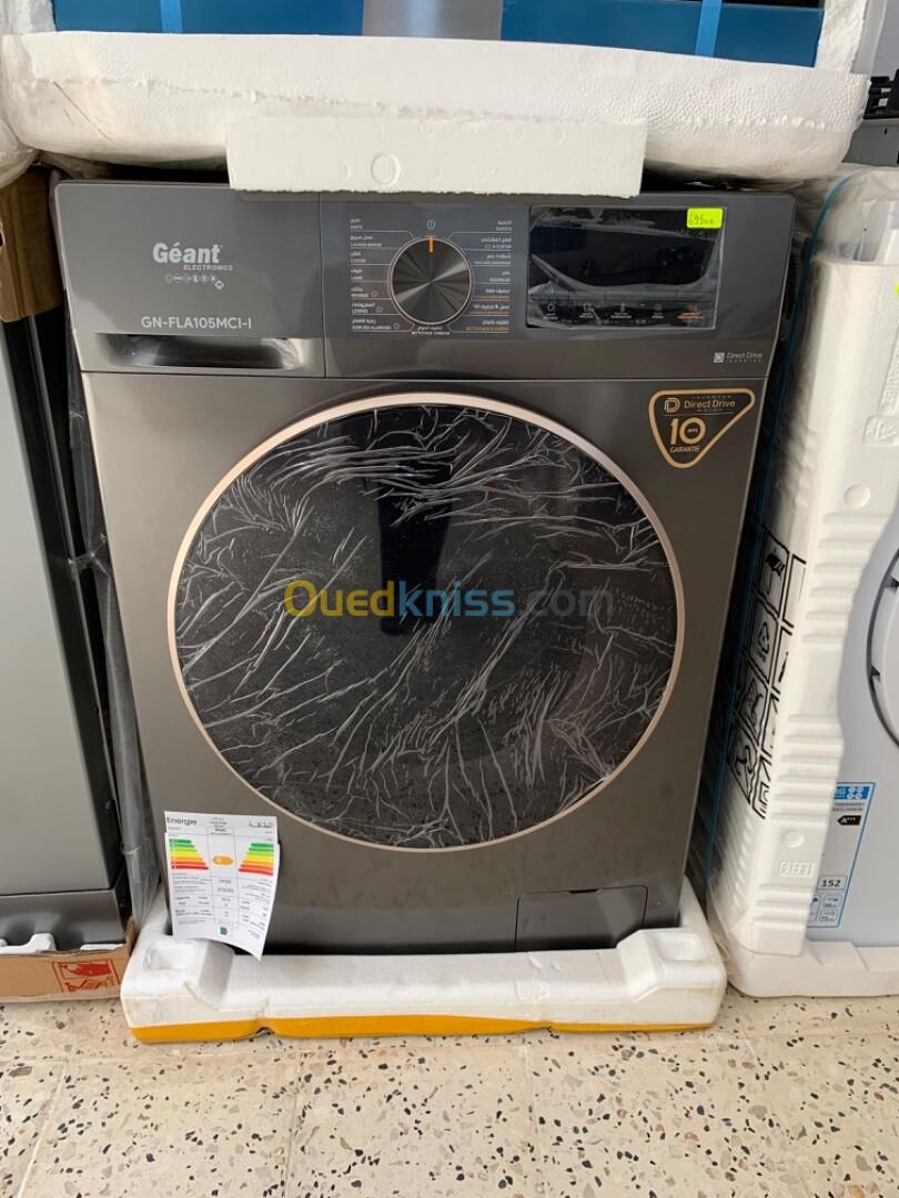 PROMO Machine à laver GÉANT 10,5Kg Gris Nouveau modèle 69500Da+غسول الملابس باطل