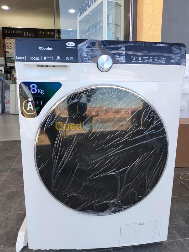 PROMO Machine à laver CONDOR LUNA 8Kg 1400Tr/mn Blanc 53000Da/ Gris 57000Da+غسول الملابس باطل