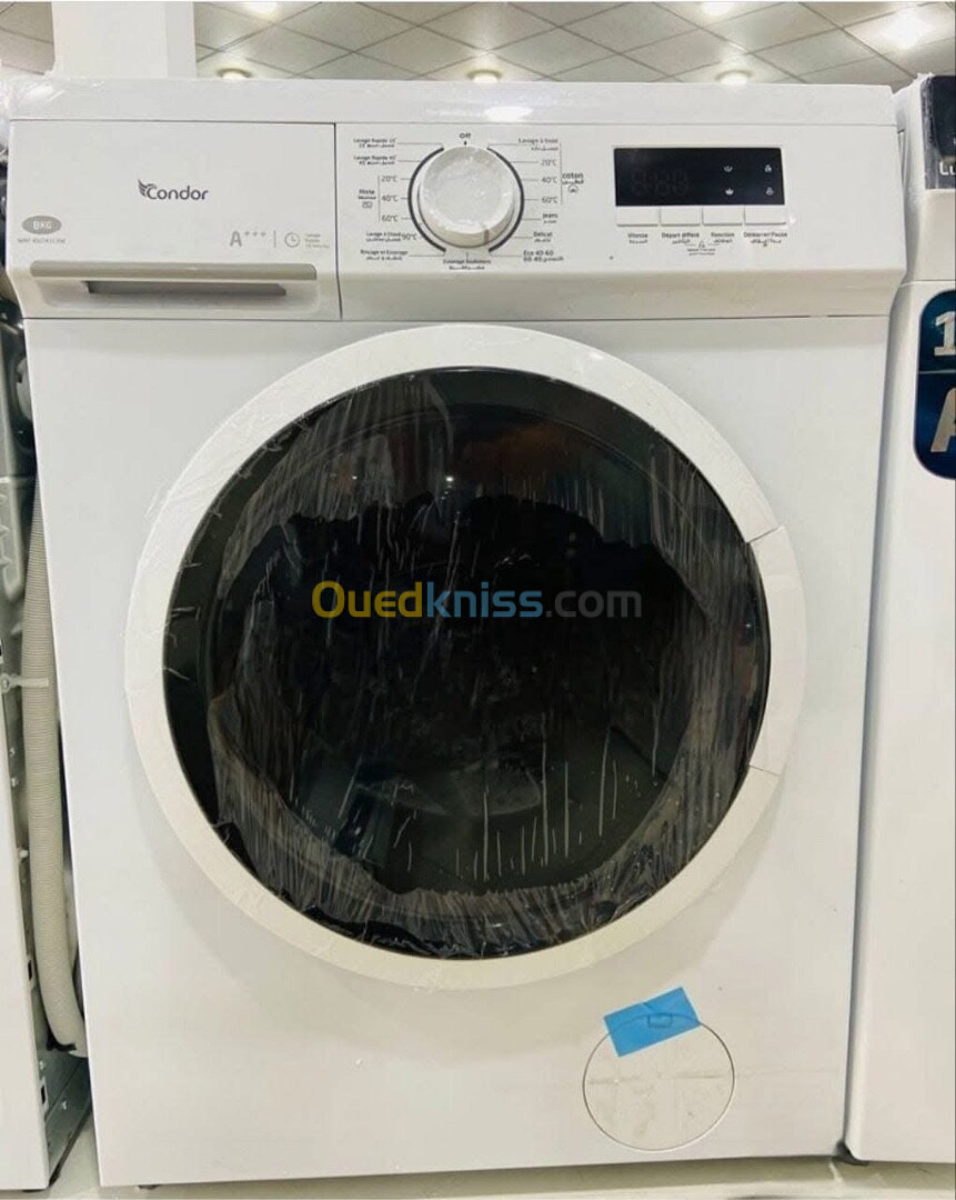 PROMO Machine à laver automatique Condor LuLa 8kg 1400Tr/Mn Blanc 44500Da/ Gris 46500Da 