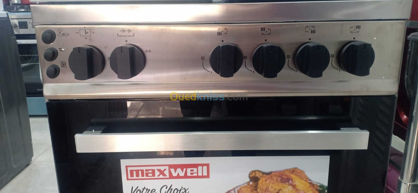 PROMO Cuisinière MAXWELL 4Feux Ventilé Inox 39000Da 