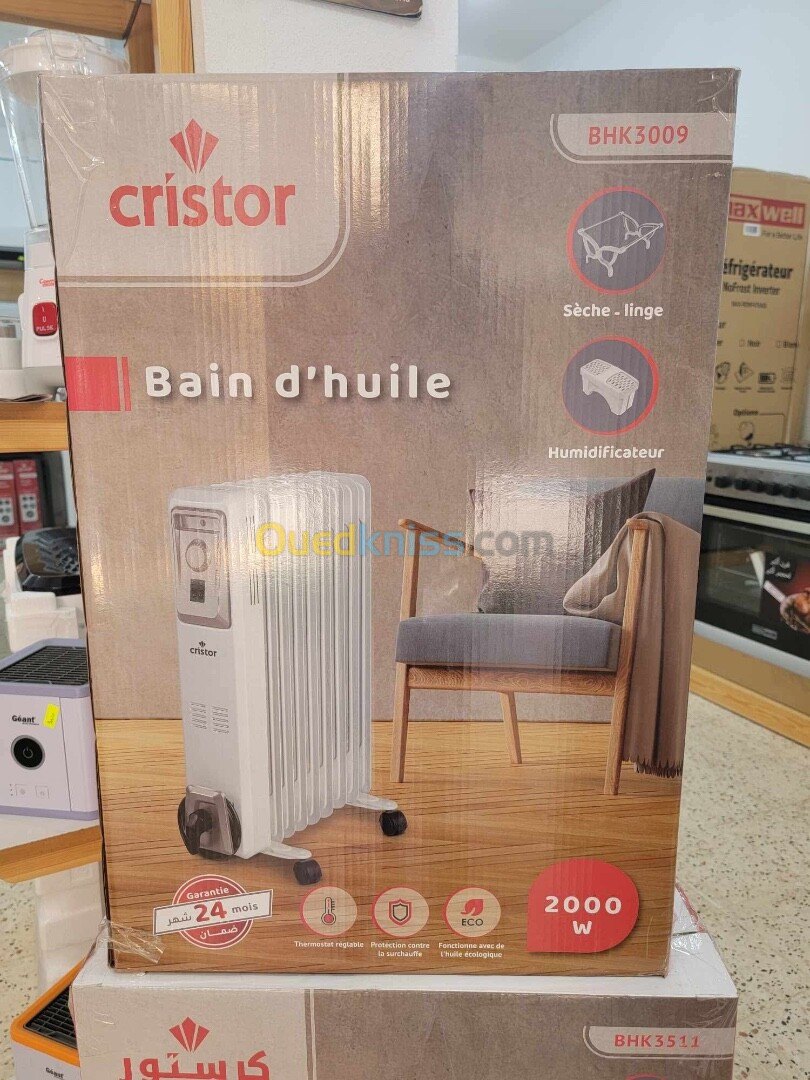 PROMO Bain de huile Cristor 9 element 13000Da/ 13 element 15000Da 2500watt + Sèche linge 