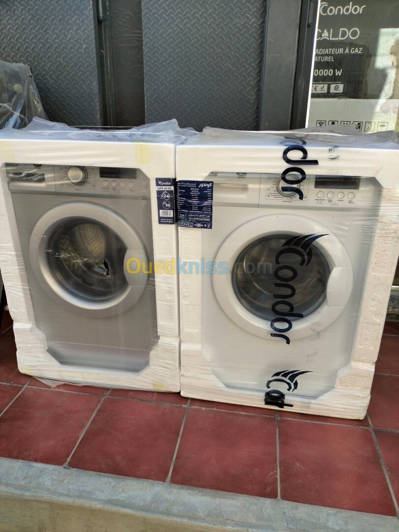 PROMO Machine à laver CONDOR 6Kg 1400Tr/Mn Blanc 39500Da/ Gris 41500Da 