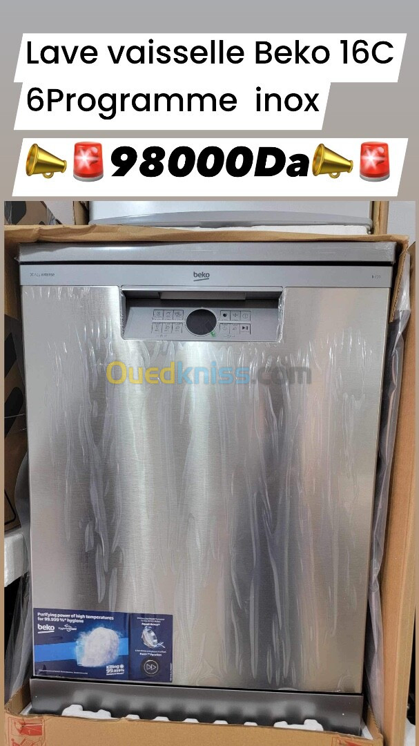 PROMO Lave vaisselle BEKO 16Couvert 6programme Inox 98000Da