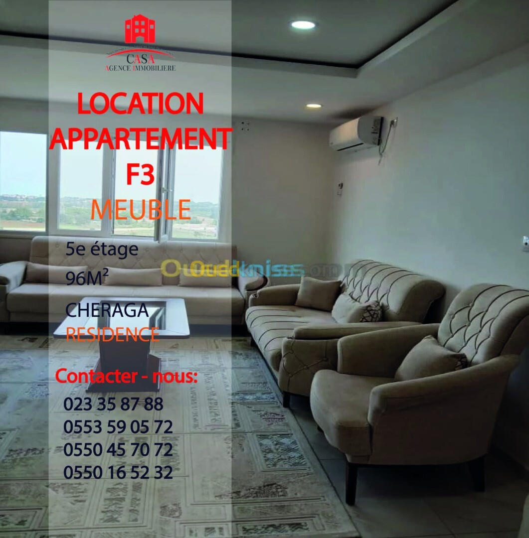 Location Appartement F3 Alger Cheraga