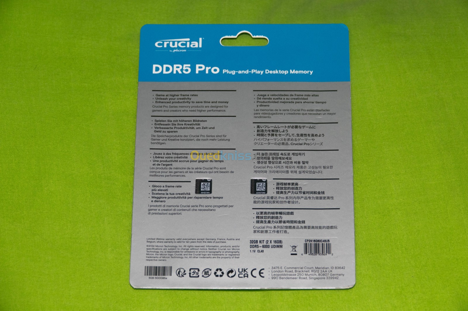 Crucial Pro 32GB Kit (2x16GB) DDR5-6000 UDIMM