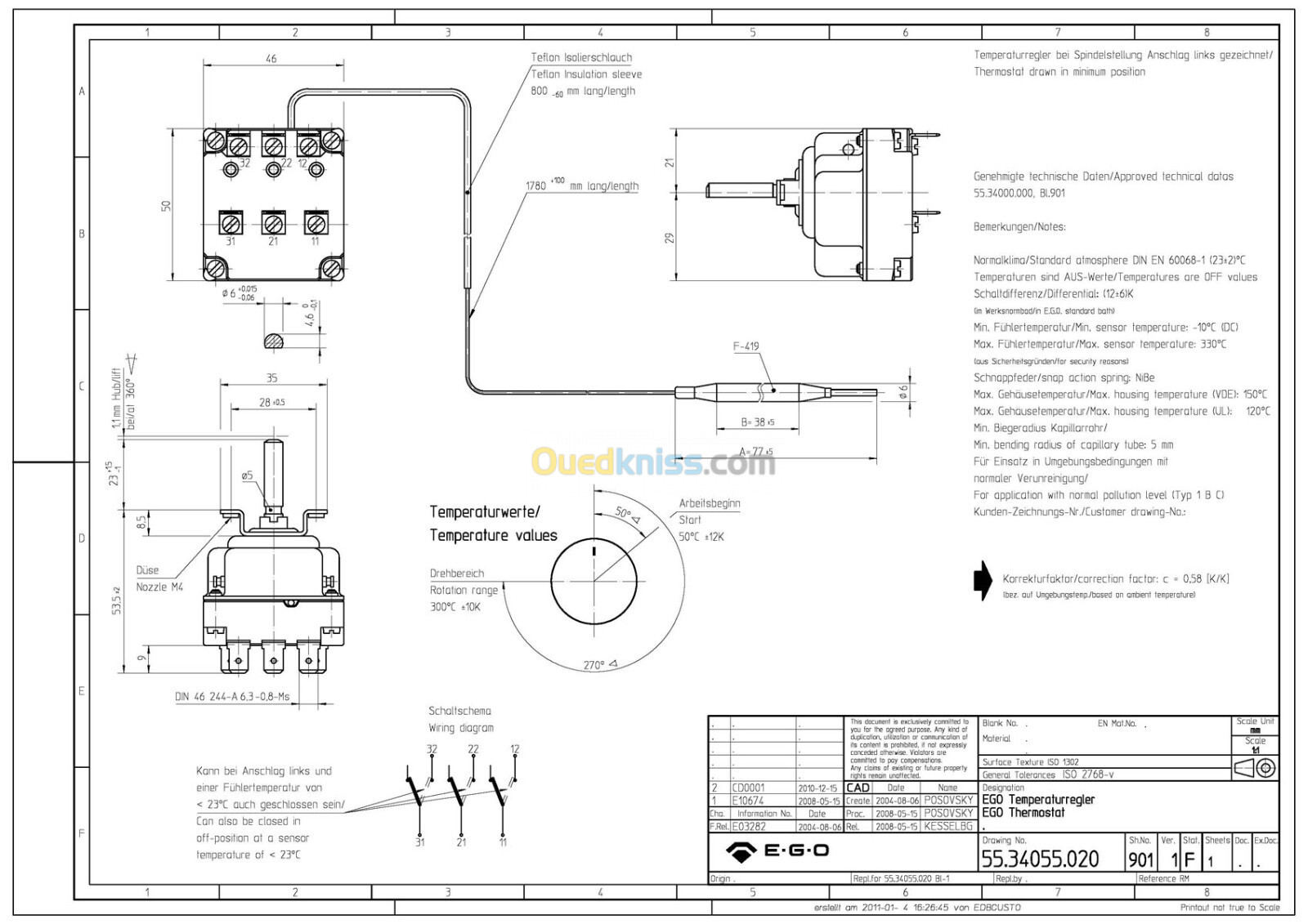 THERMOSTAT FOUR 380V EGO