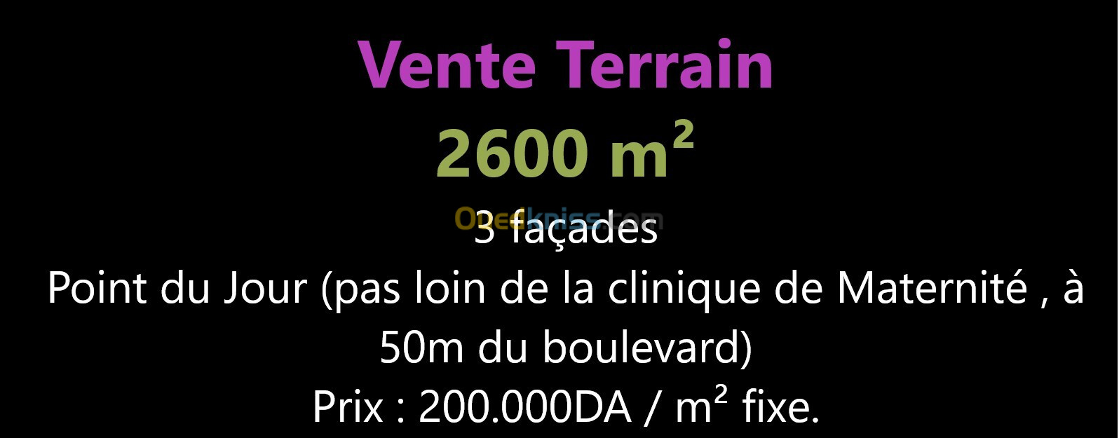 Vente Terrain Oran Oran