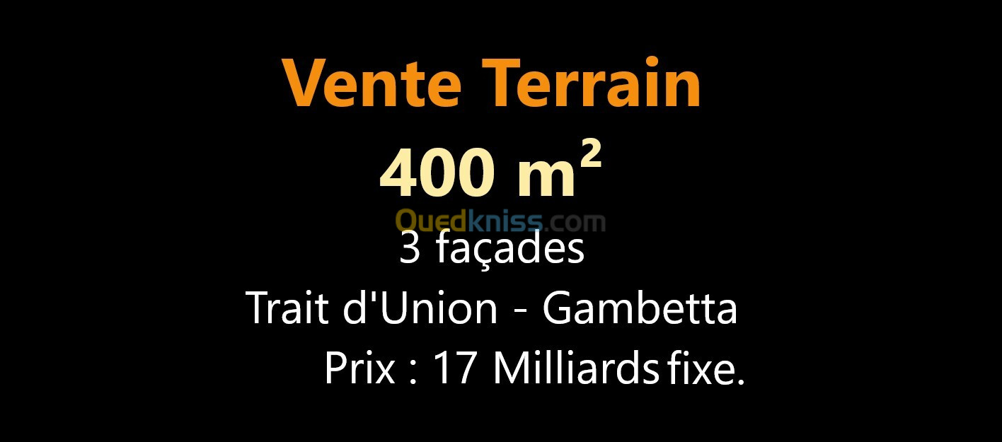 Vente Terrain Oran Oran