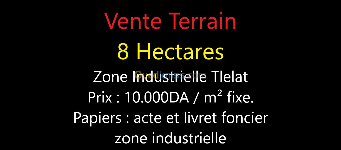 Vente Terrain Oran Oued tlelat